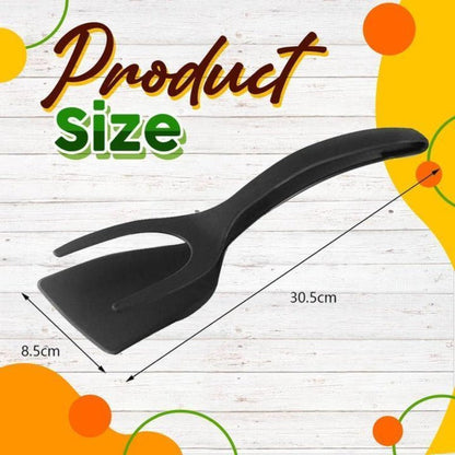 2-in-1 Grip Flip Tongs – Easy, Non-Stick Cooking Tool