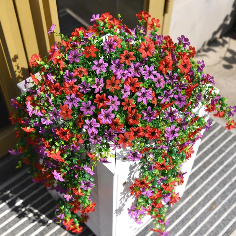 UV Resistant Artificial Hanging Flowers – Lifelike Outdoor Spring Decor