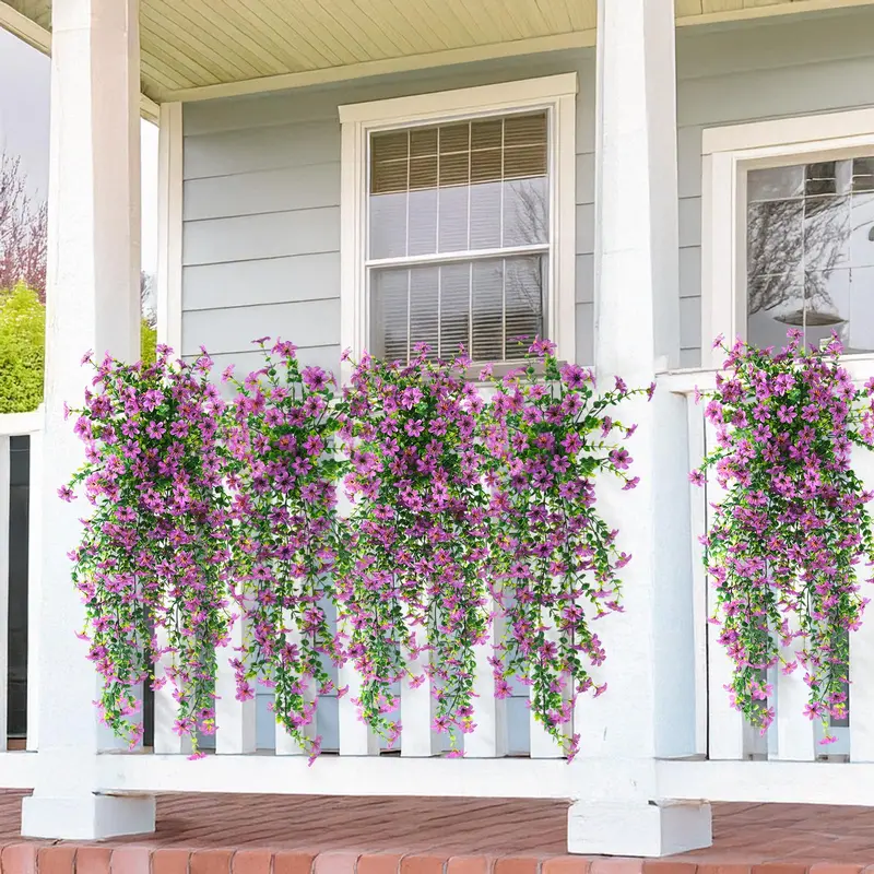 UV Resistant Artificial Hanging Flowers – Lifelike Outdoor Spring Decor