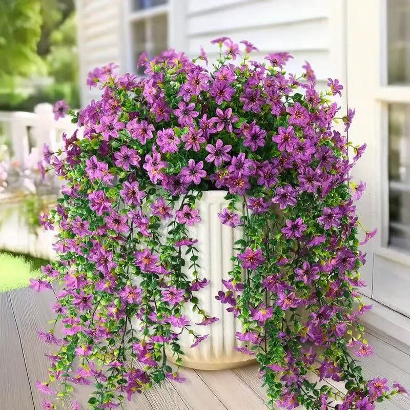 UV Resistant Artificial Hanging Flowers – Lifelike Outdoor Spring Decor