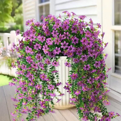 UV Resistant Artificial Hanging Flowers – Lifelike Outdoor Spring Decor