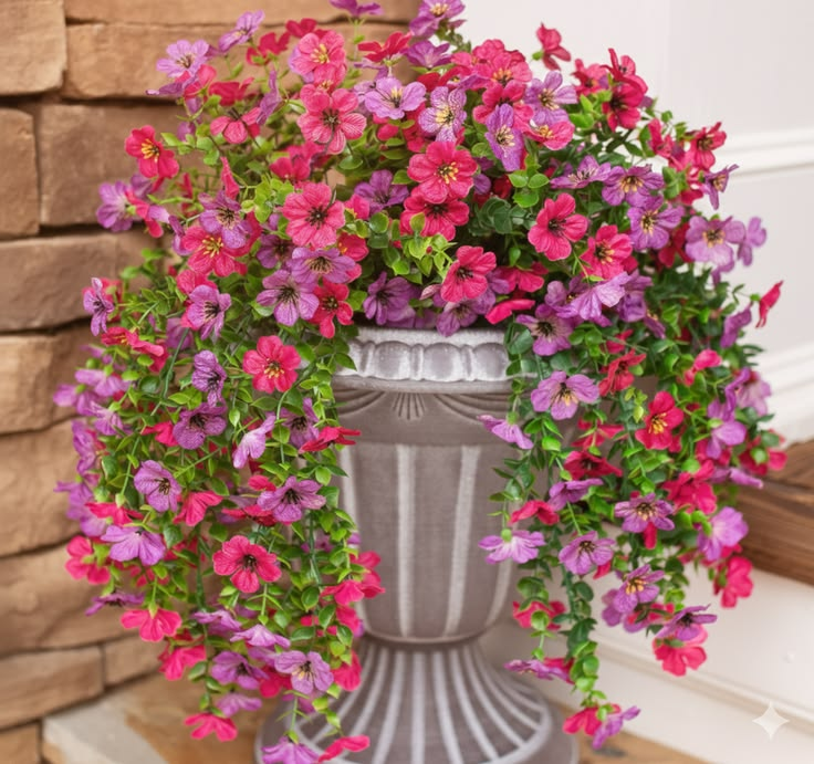 UV Resistant Artificial Hanging Flowers – Lifelike Outdoor Spring Decor