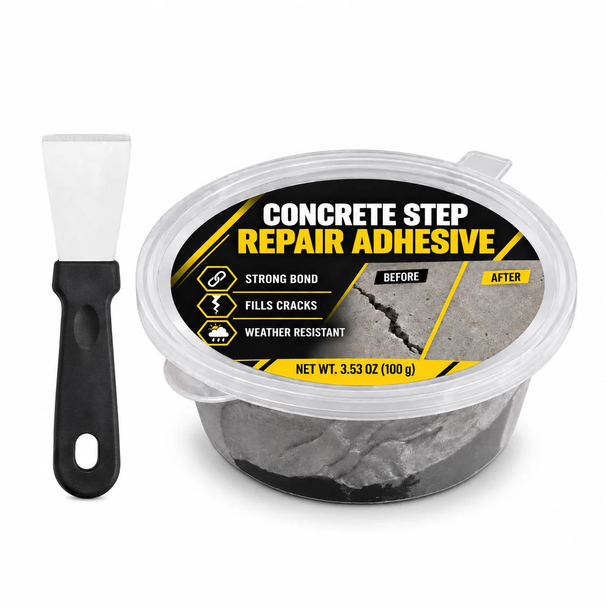 Concrete Repair Kit – Fix Cracked Steps & Damaged Surfaces Easily