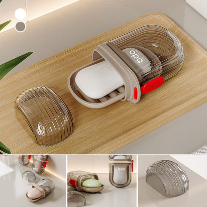 3-in-1 Portable Travel Soap Box: Secure-Seal Leakproof Design with Advanced Removable Drainage System