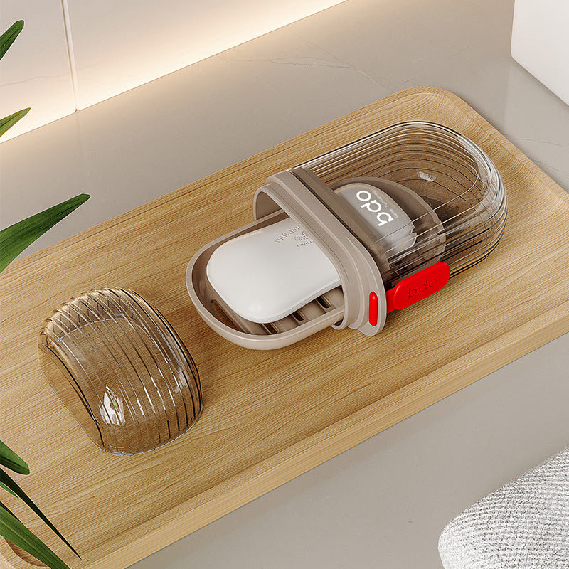 3-in-1 Portable Travel Soap Box: Secure-Seal Leakproof Design with Advanced Removable Drainage System