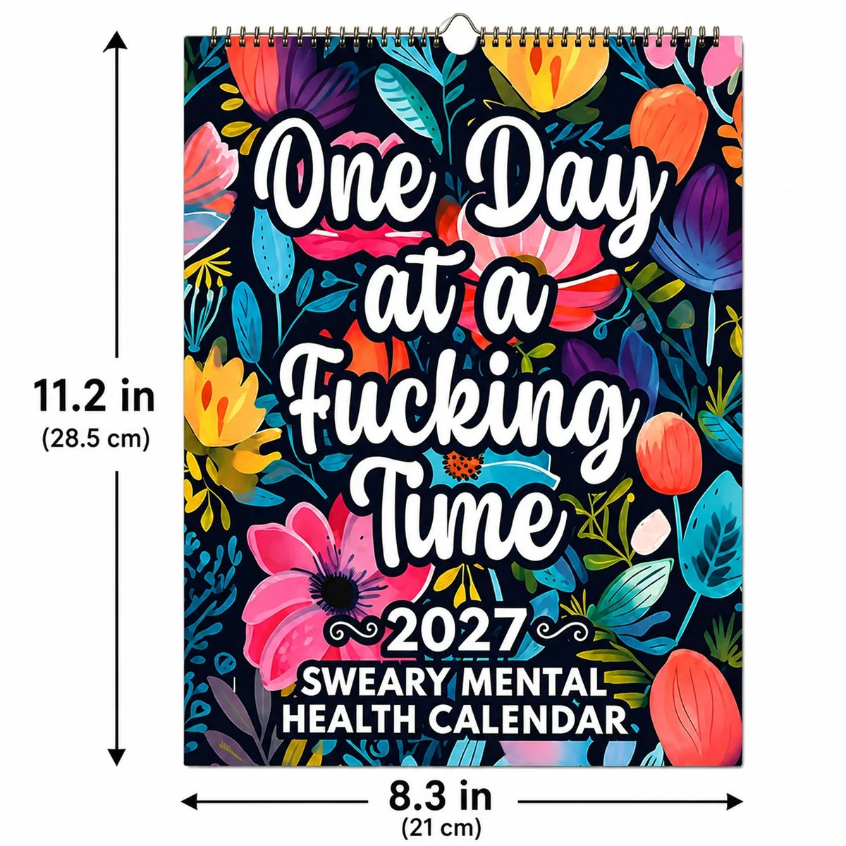 📅 2027 Funny Swear Word "Fuck It" Floral Calendar - Perfect for Home Decor & Gift Ideas
