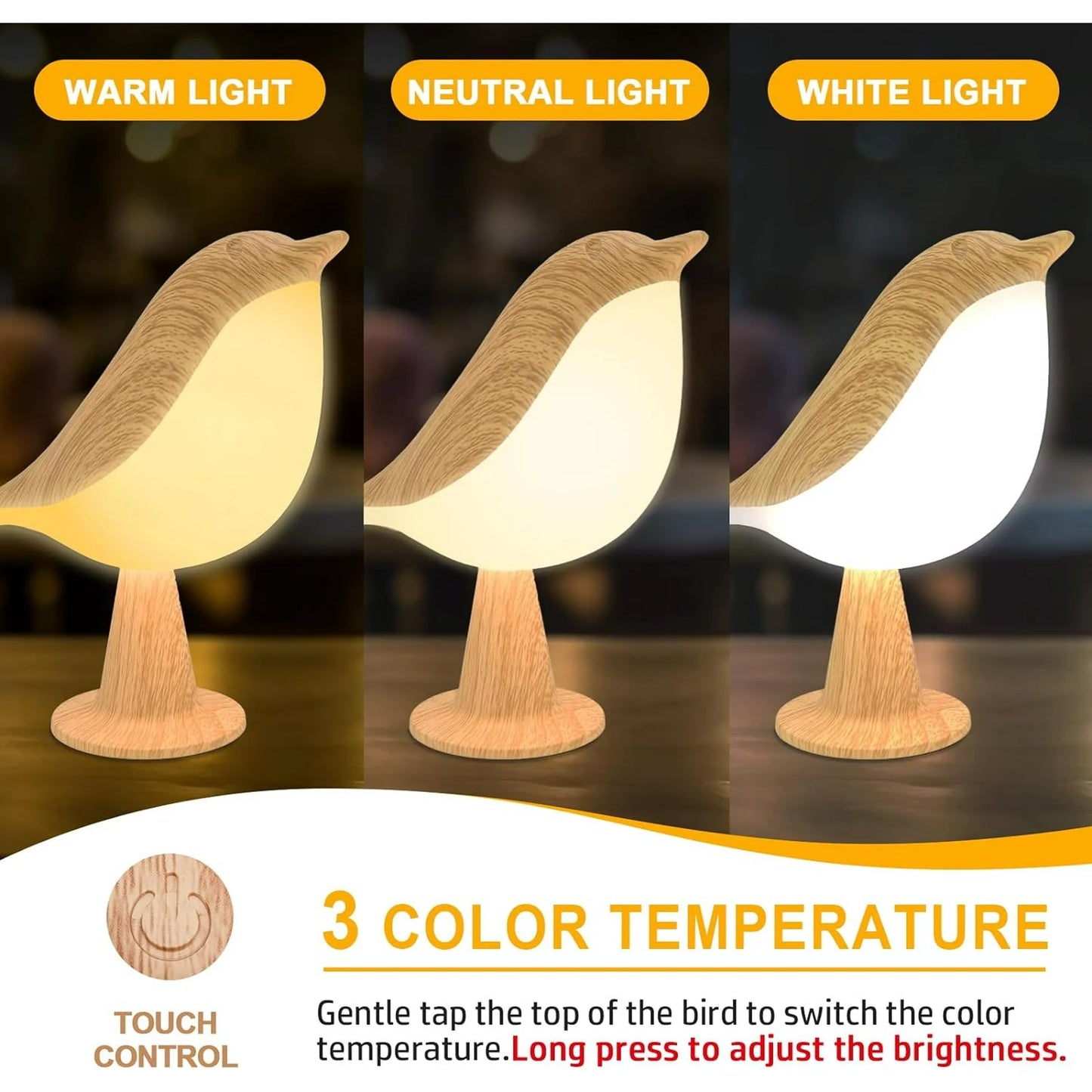 ✨More Than a Lamp: The 3-in-1 Luminous Bird with Integrated Aroma Diffuser
