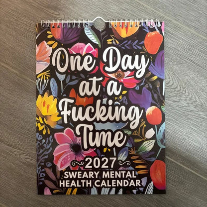 📅 2027 Funny Swear Word "Fuck It" Floral Calendar - Perfect for Home Decor & Gift Ideas