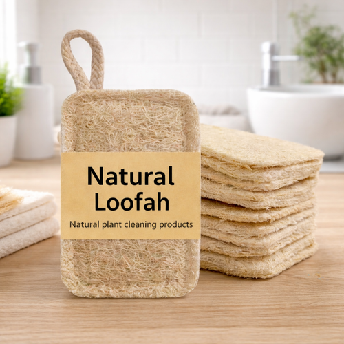 Natural Loofah Dish Cleaning Sponge with Handle