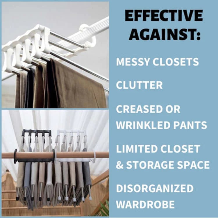 5-in-1 Space Saver Hangers – Maximize Closet Space Instantly