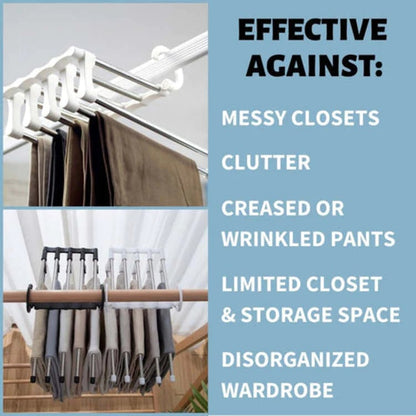 5-in-1 Space Saver Hangers – Maximize Closet Space Instantly