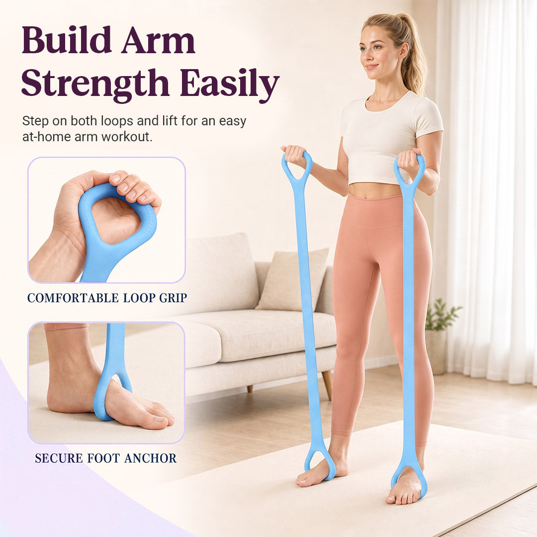 🧘 The New Figure 8 Resistance Exercise Bands: Undo The Desk Slouch & Tone In 10 Min