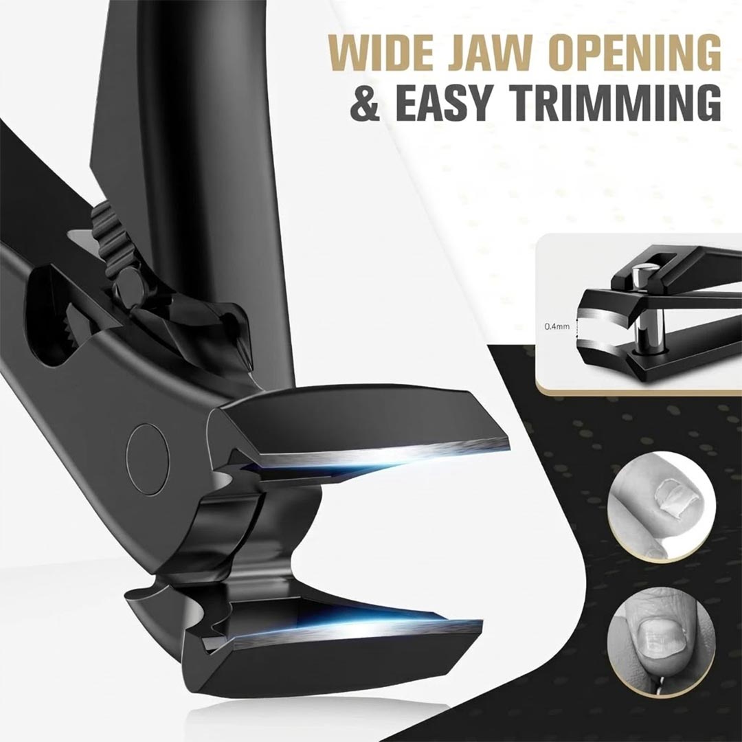 ✂️ Black Curved Nail Clipper — Cuts Thick & Fungal Nails With Half the Effort