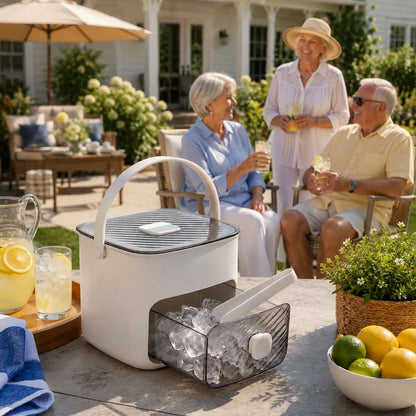 Portable One-Press Ice Maker
