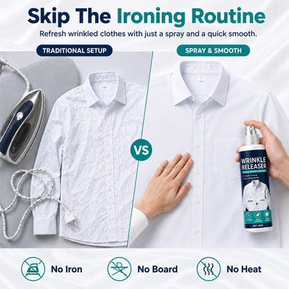 👔 Instant wrinkle release – no iron, travel-ready, static-free & fresh.
