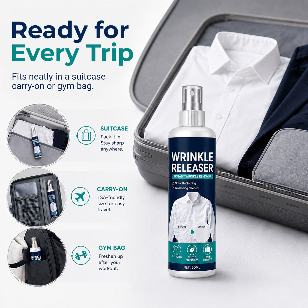 👔 Instant wrinkle release – no iron, travel-ready, static-free & fresh.