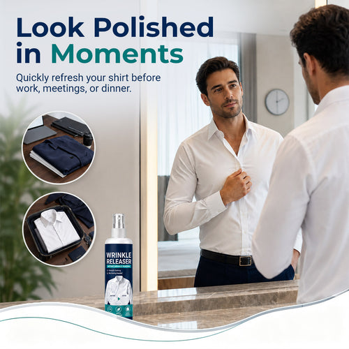 👔 Instant wrinkle release – no iron, travel-ready, static-free & fresh.
