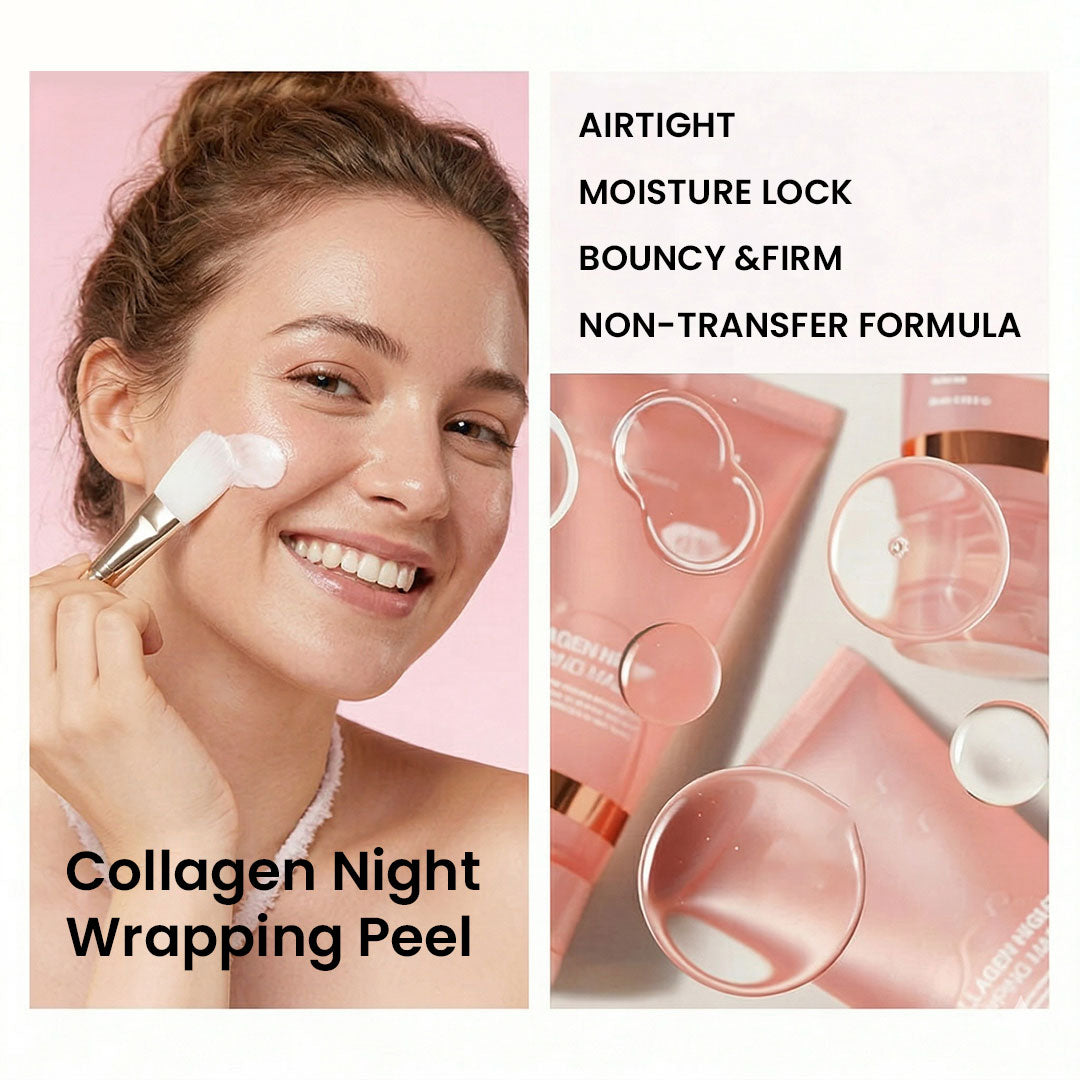 ✨Collagen Night Wrapping Peel-Off Mask — Overnight Collagen Wrap for Firmer, Radiant Skin