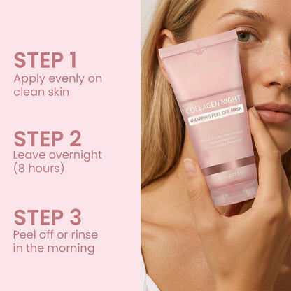 ✨Collagen Night Wrapping Peel-Off Mask — Overnight Collagen Wrap for Firmer, Radiant Skin