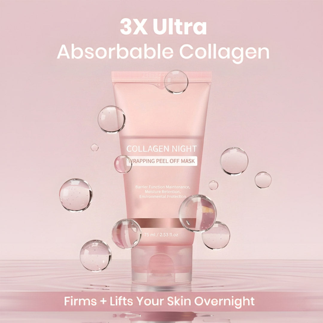 ✨Collagen Night Wrapping Peel-Off Mask — Overnight Collagen Wrap for Firmer, Radiant Skin