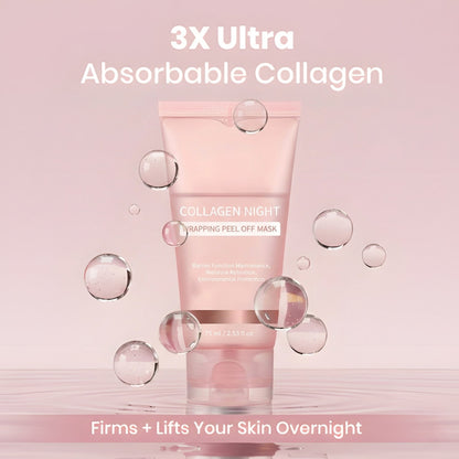 ✨Collagen Night Wrapping Peel-Off Mask — Overnight Collagen Wrap for Firmer, Radiant Skin