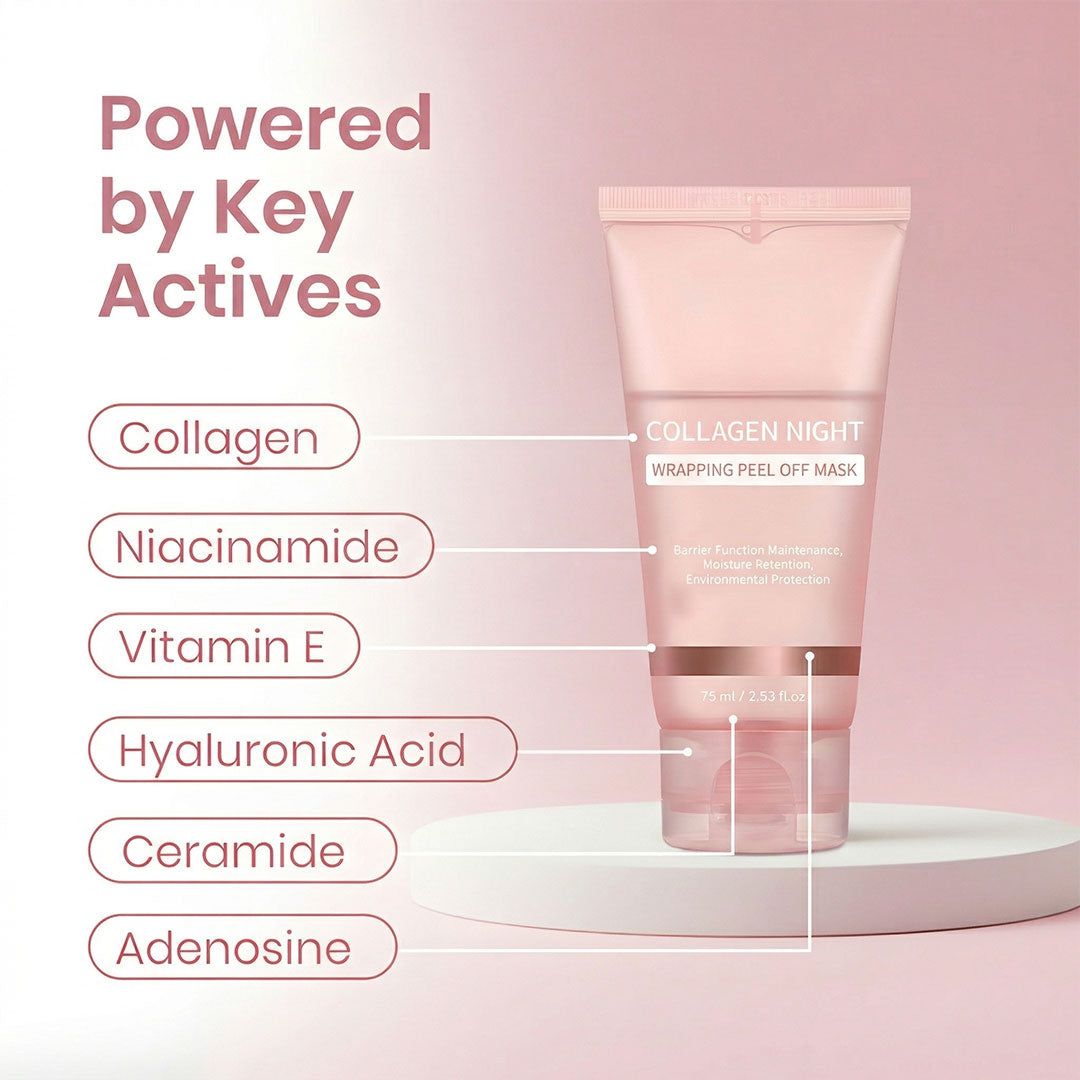 ✨Collagen Night Wrapping Peel-Off Mask — Overnight Collagen Wrap for Firmer, Radiant Skin