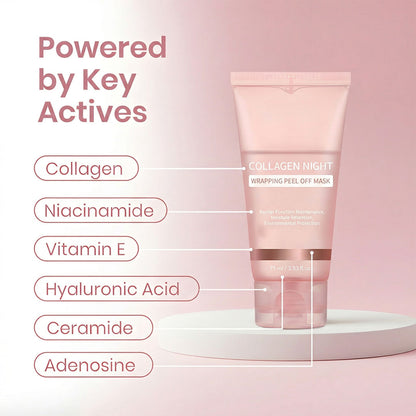 ✨Collagen Night Wrapping Peel-Off Mask — Overnight Collagen Wrap for Firmer, Radiant Skin
