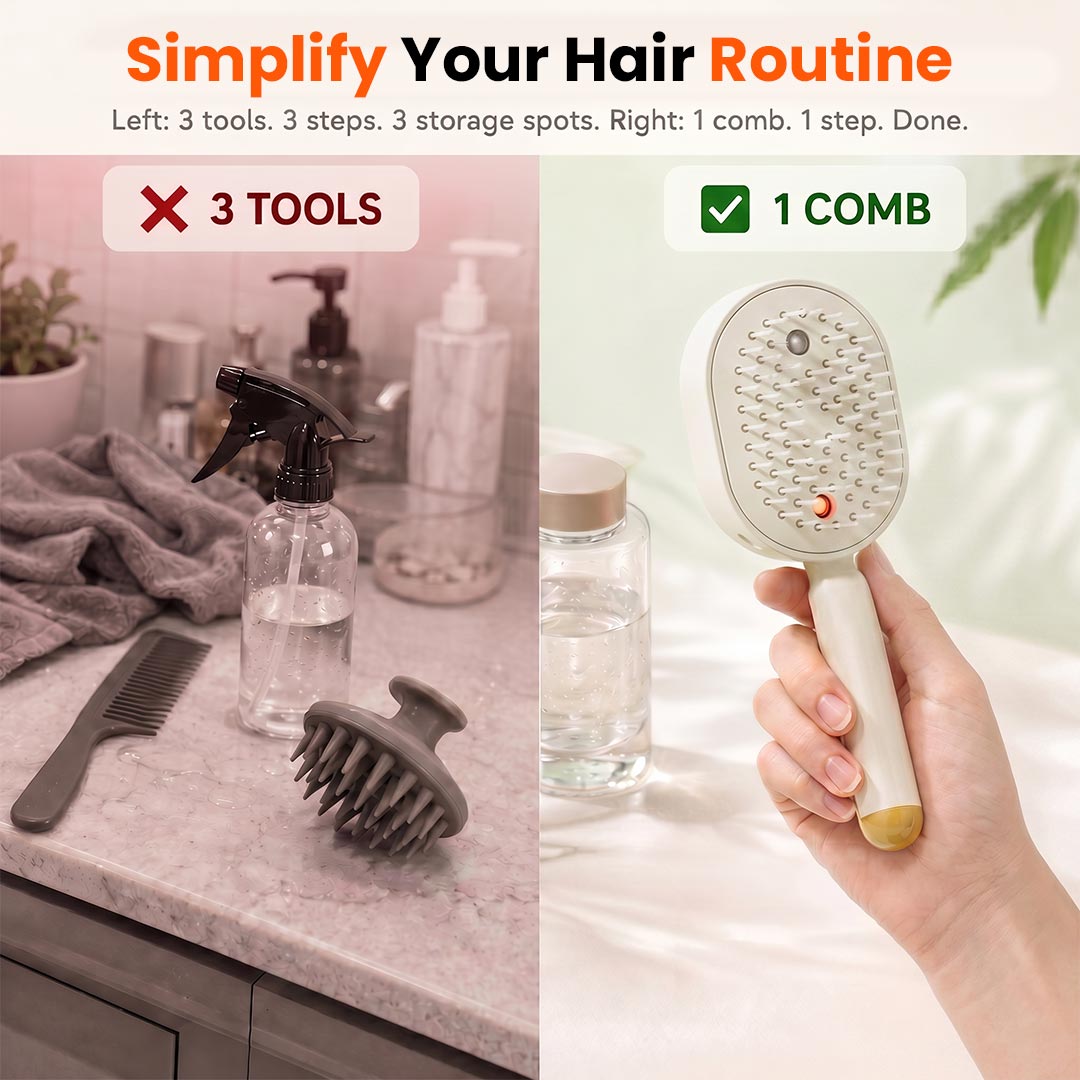 3-in-1 Frizz-Control Detangling Brush