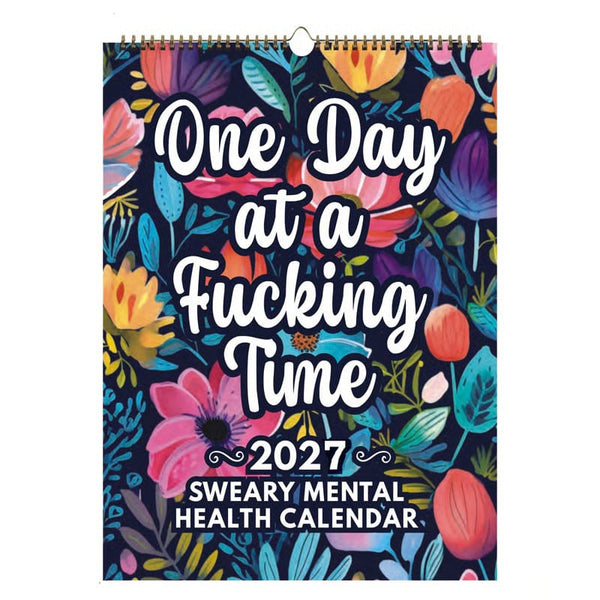 📅 2027 Funny Swear Word "Fuck It" Floral Calendar - Perfect for Home Decor & Gift Ideas