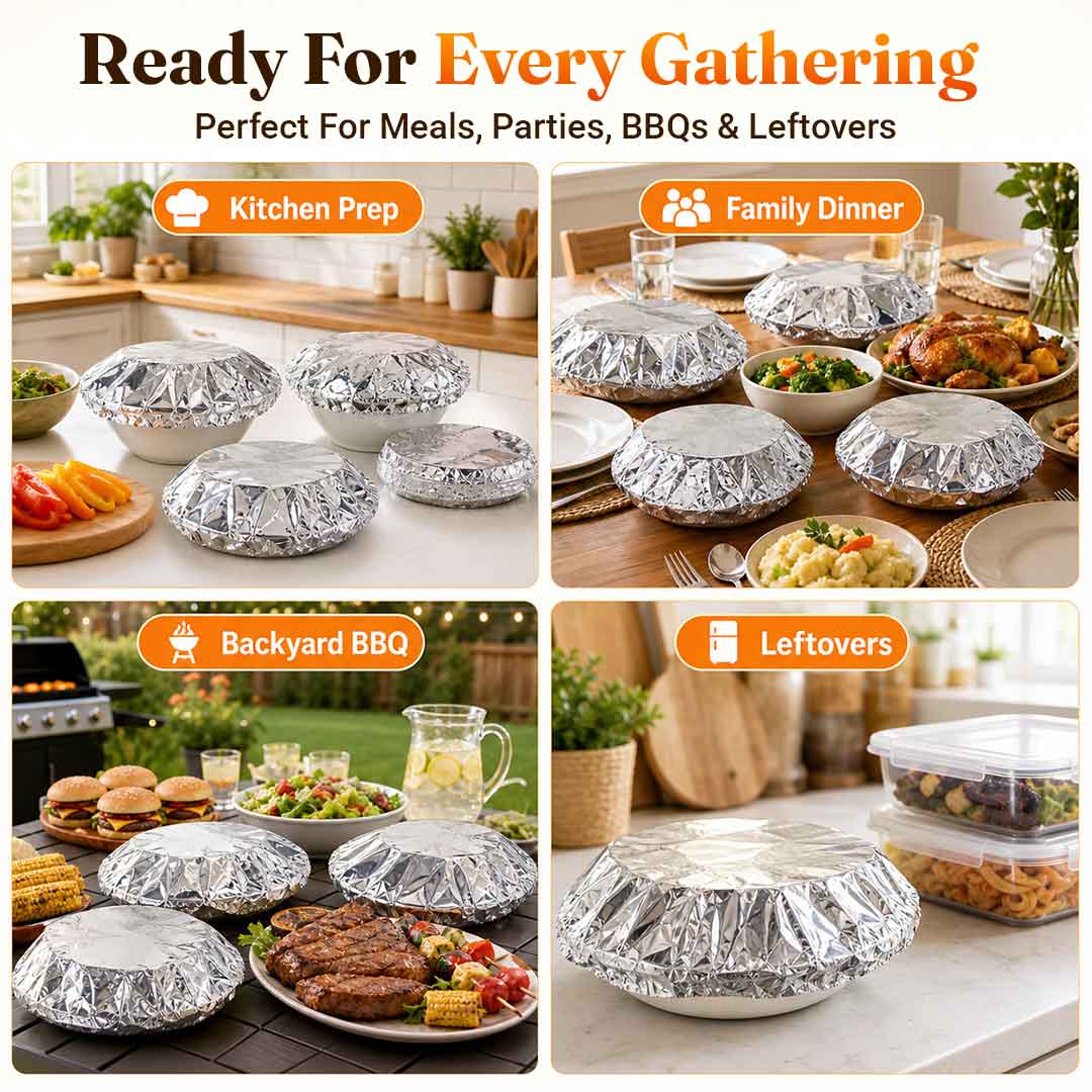 Aluminum Foil Heat-Retaining Cover — Keep Meals Hot for Hours