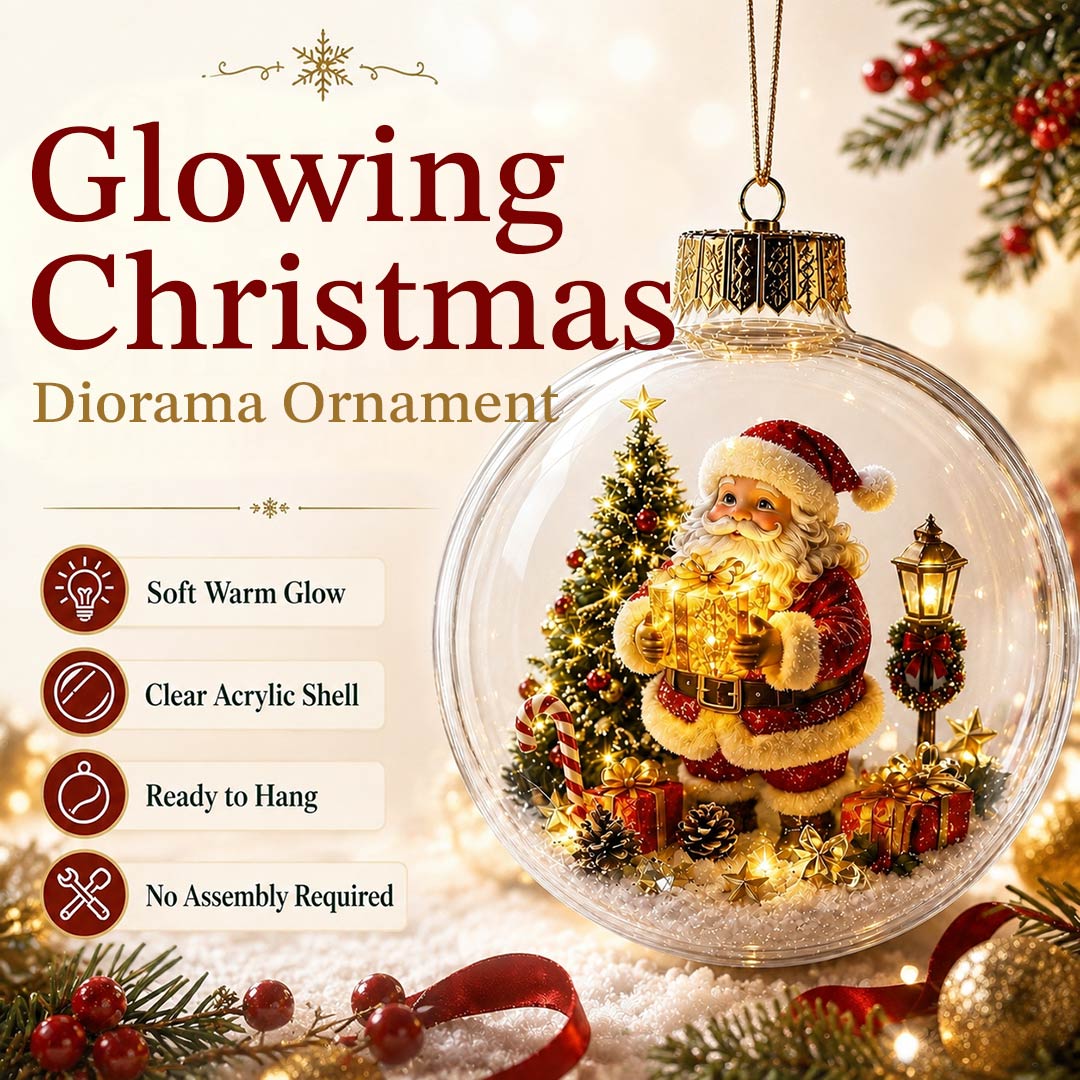 Glowing Christmas Diorama Ornament