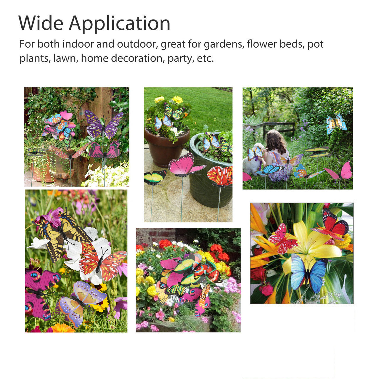 50PCS Lifelike Butterfly Garden Stakes – Add Color & Movement to Your Garden