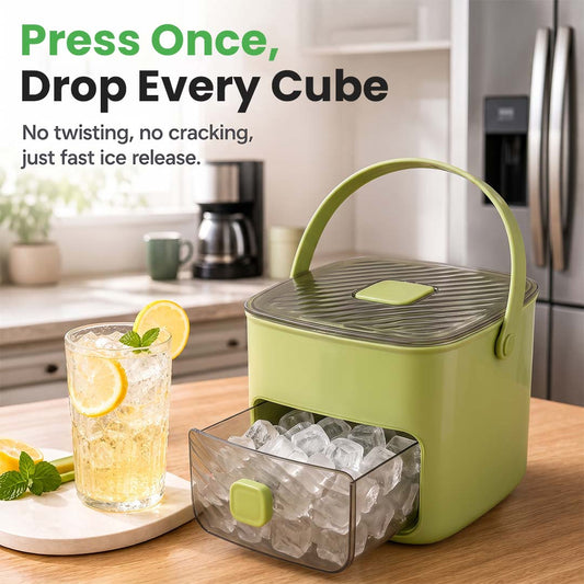 Portable One-Press Ice Maker