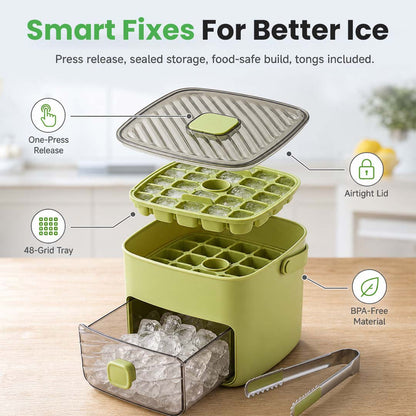 Portable One-Press Ice Maker