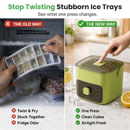 Portable One-Press Ice Maker