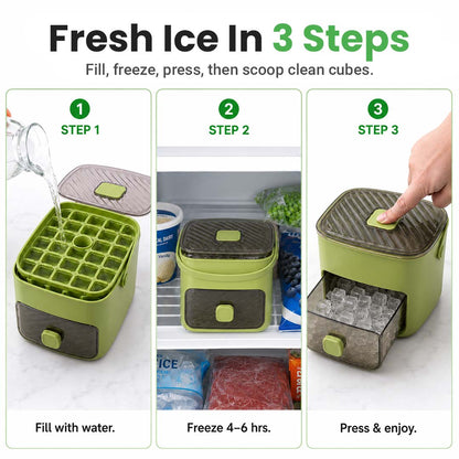 Portable One-Press Ice Maker