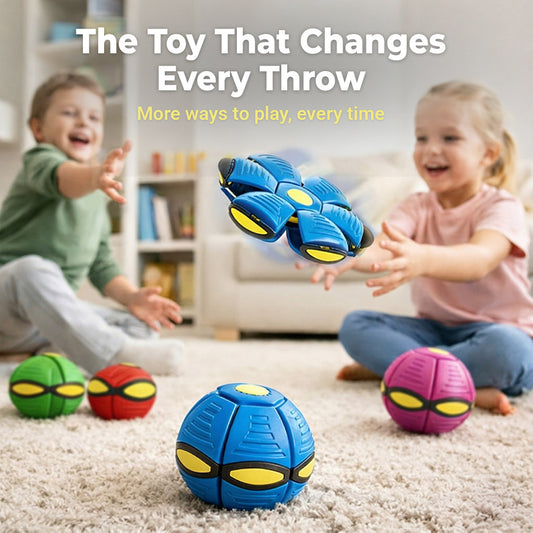 Magic Flying Disc Ball – 2-in-1 LED Light-Up Sensory Toy for Kids