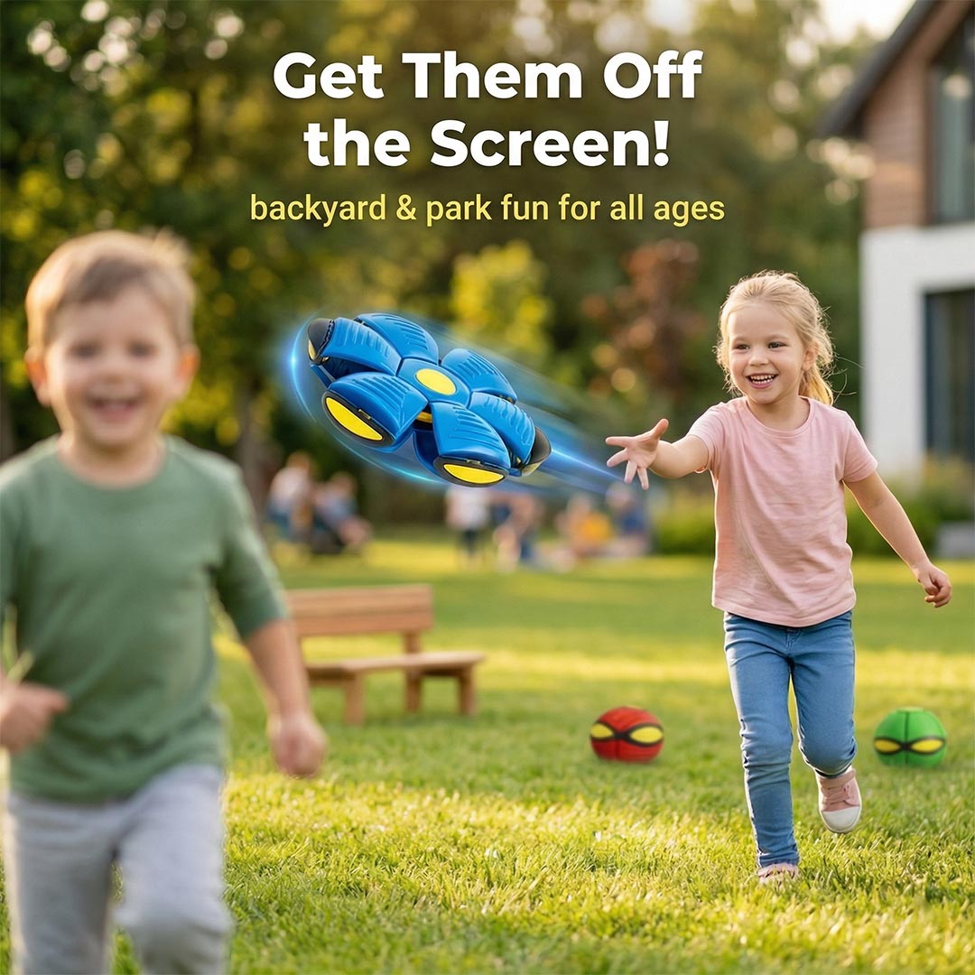 Magic Flying Disc Ball – 2-in-1 LED Light-Up Sensory Toy for Kids