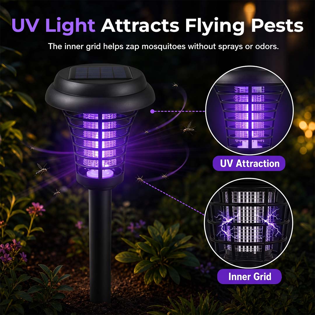 SolarGuard 2-in-1 Mosquito Zapper Lights
