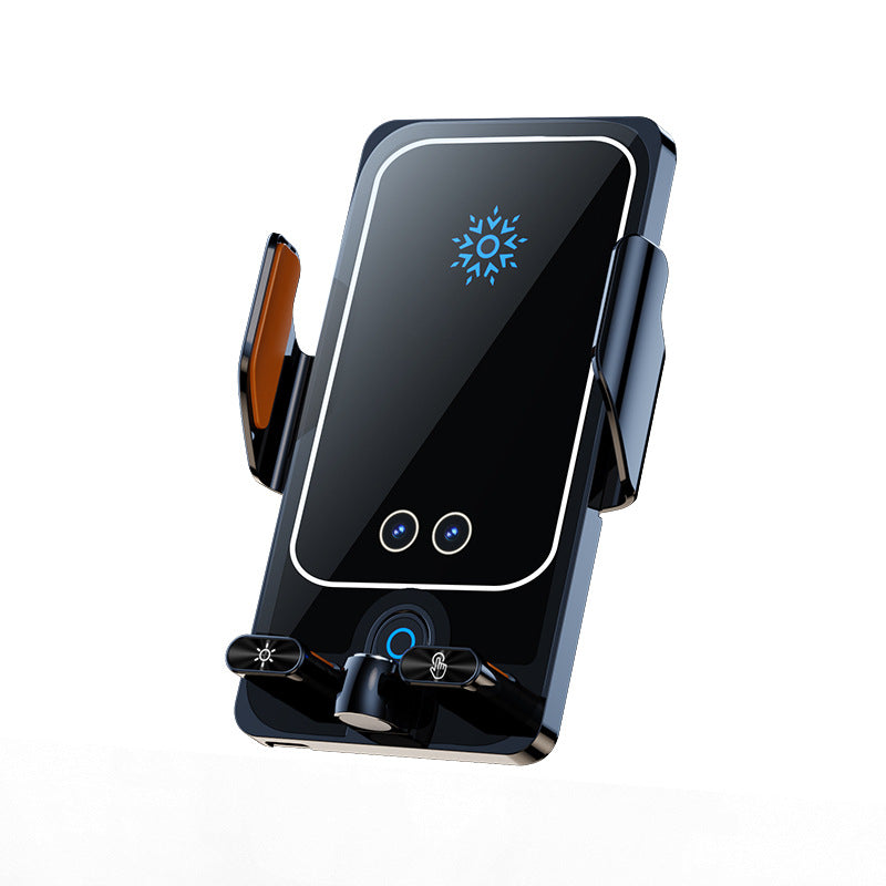 2-in-1 Wireless Car Phone Mount – Auto Clamp, Fast Charging, 360° Rotation