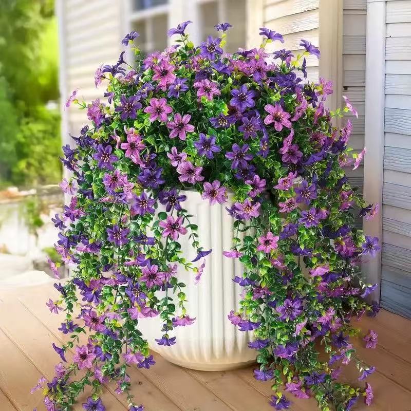 UV Resistant Artificial Hanging Flowers – Lifelike Outdoor Spring Decor