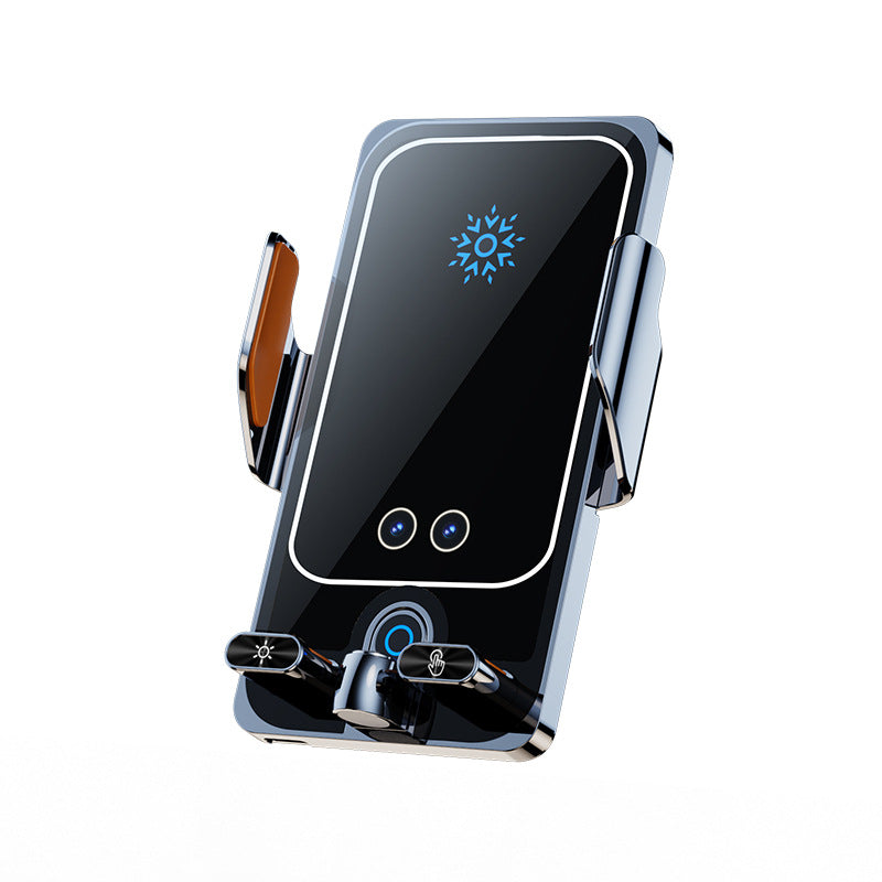 2-in-1 Wireless Car Phone Mount – Auto Clamp, Fast Charging, 360° Rotation