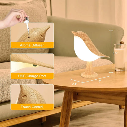 ✨More Than a Lamp: The 3-in-1 Luminous Bird with Integrated Aroma Diffuser