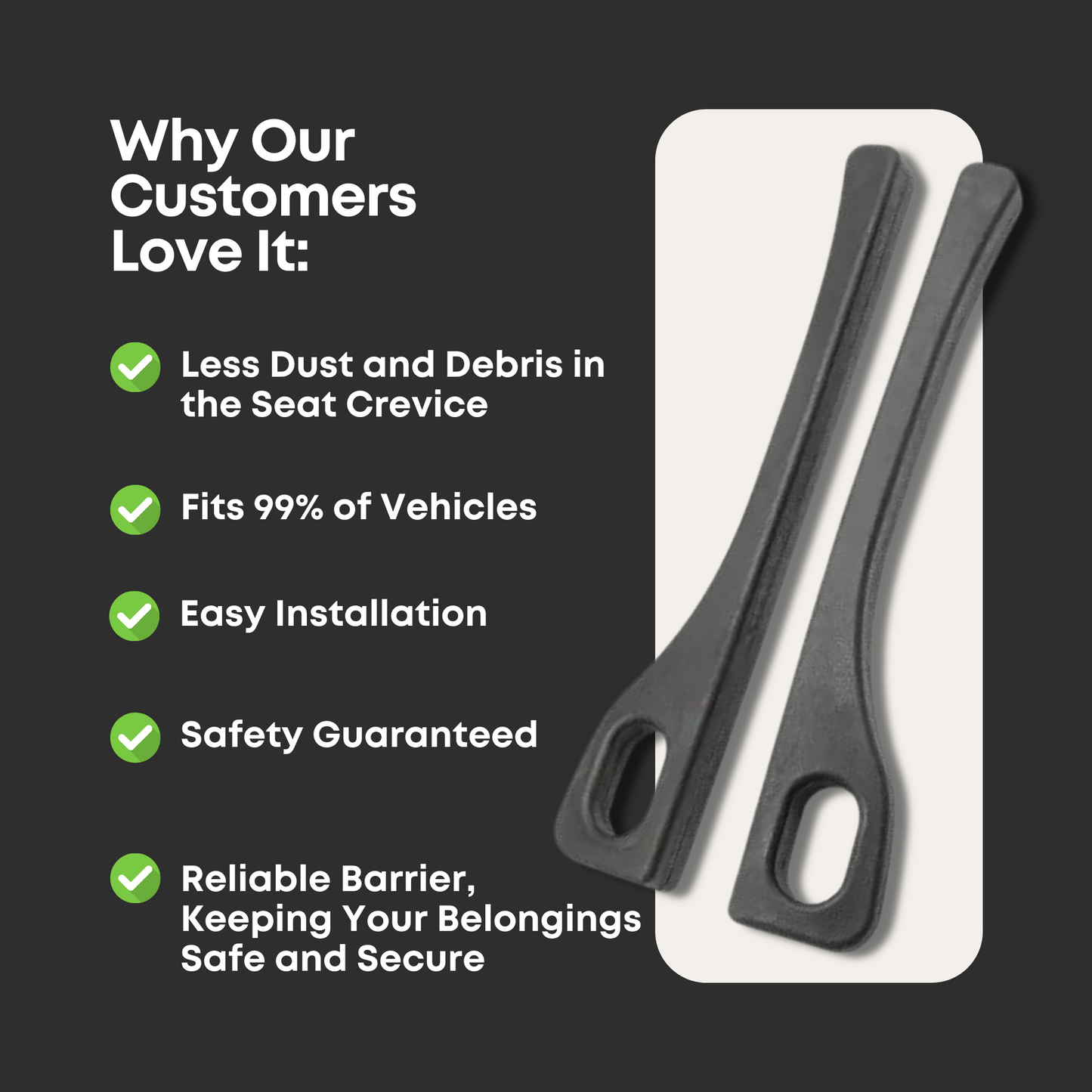Seamless Drop Stopper™ Universal Car Seat-Gap Filler Duo