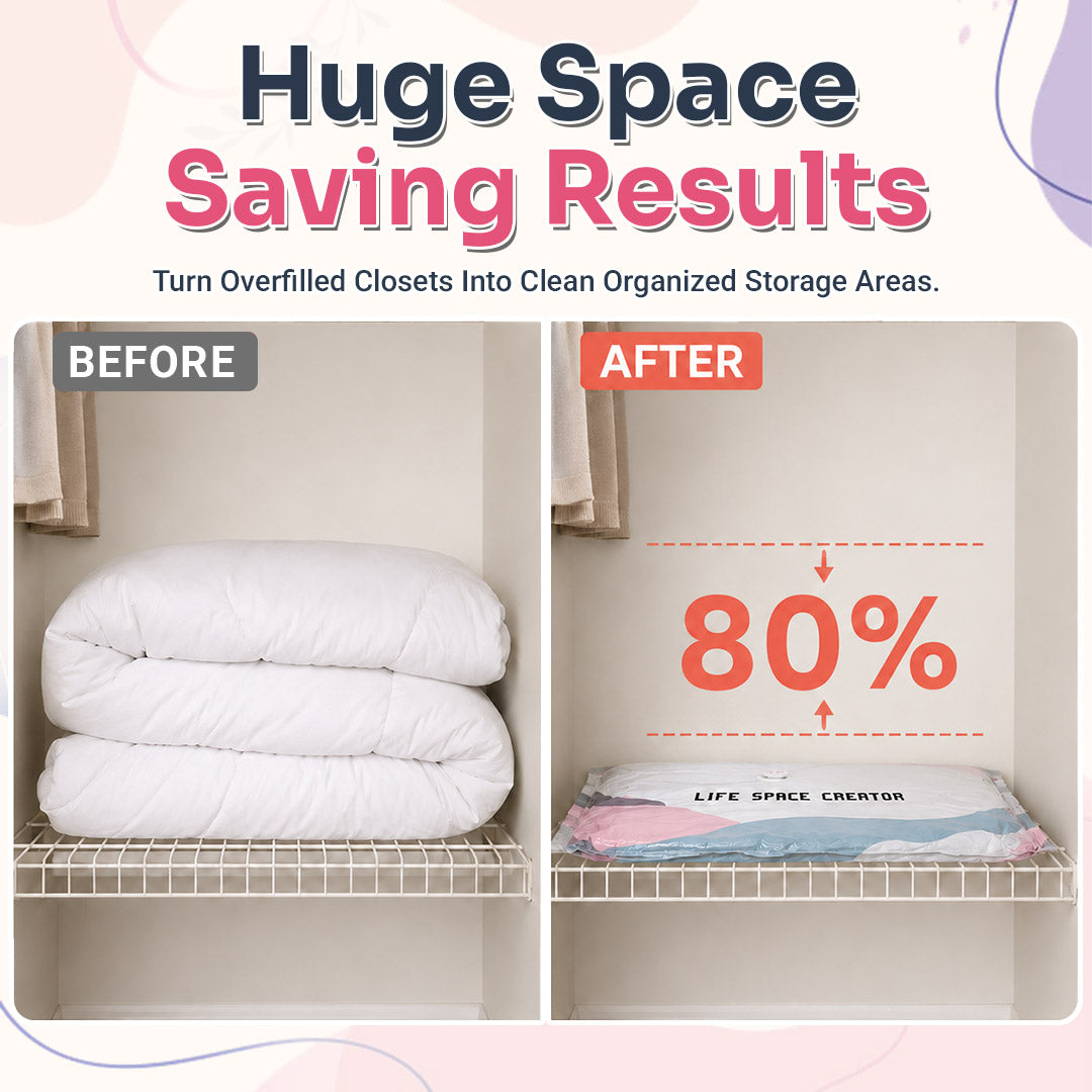 💨No-Pump 3D Vacuum Storage Bags