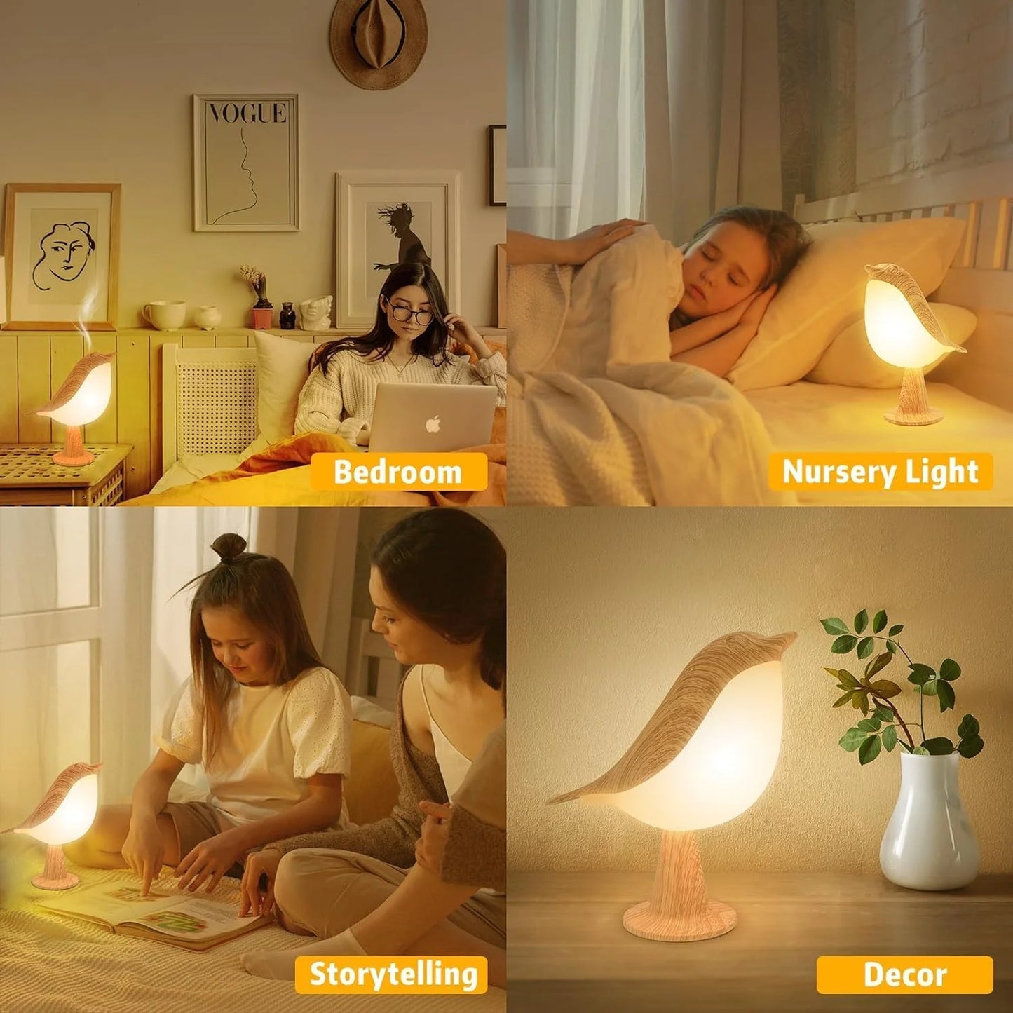 ✨More Than a Lamp: The 3-in-1 Luminous Bird with Integrated Aroma Diffuser