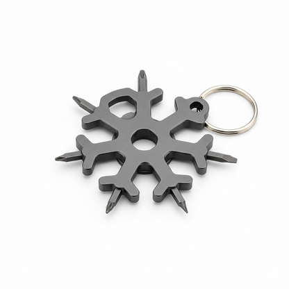 18-in-1 Snowflake Multi-Tool: Precision Carbon Steel EDC Pocket Wrench & Screwdriver Kit 🛠️❄️