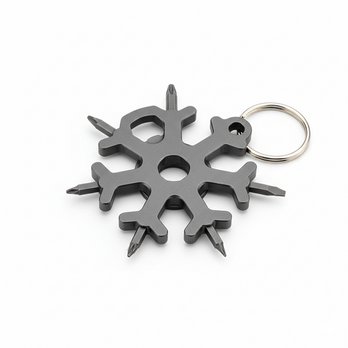 18-in-1 Snowflake Multi-Tool: Precision Carbon Steel EDC Pocket Wrench & Screwdriver Kit 🛠️❄️