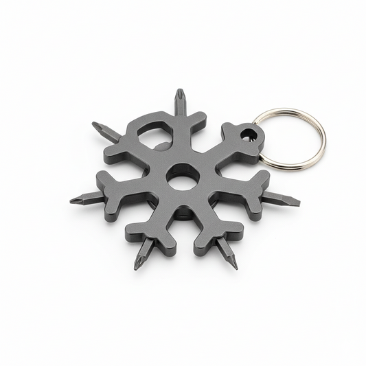 18-in-1 Snowflake Multi-Tool: Precision Carbon Steel EDC Pocket Wrench & Screwdriver Kit 🛠️❄️