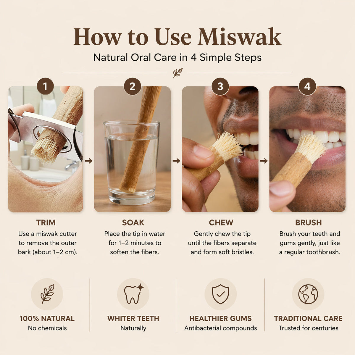 🌿 Miswak — Nature’s Original 7,000-Year-Old Toothbrush